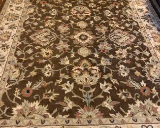 #6	Kalen brown flower machine made rug 9x7.4	 $120.00 
