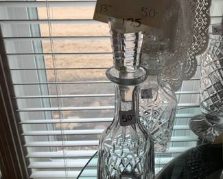 #175	Waterford decanter 13 inches 	 $50.00 
