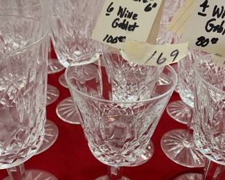 #169	Waterford Lismore 6 inch set of 6 wine glasses	 $100.00 
