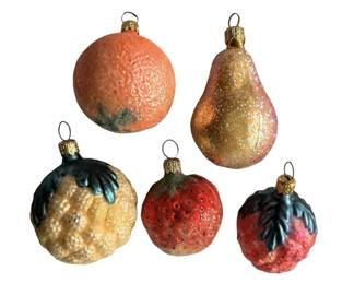 5 Radko Fruit Ornaments