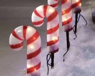 Candy Cane Pathway Lights