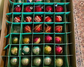 Vintage glass Christmas ornaments 