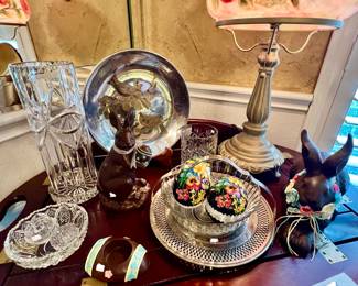 German paper cache eggs, and faux chocolate rabbits.