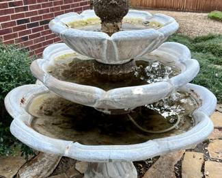 Large 3-tiered water fountain.