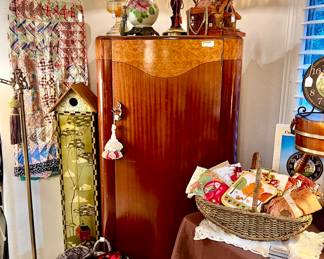 Love this antique English wardrobe!