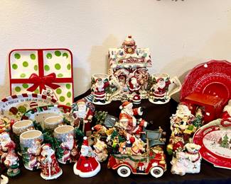 Christmas Table #1 with lots of Fitz and Floyd!