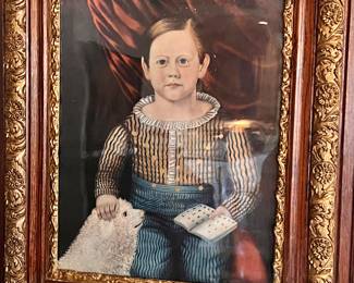 Notice the antique frame.