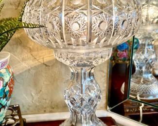 Outstanding brilliant cut crystal lamp.