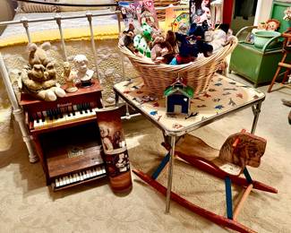 vintage Schoenhut child's piano.  Beanie babies!  A new Beanie Baby movie is coming out soon!