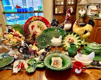 Chickens and roosters!  A must for any kitchen!