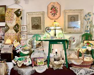 Love this! Greens and pinks!