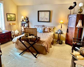More of the masculine bedroom full of antiques.