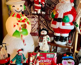 Santa and Snow Man blow molds.