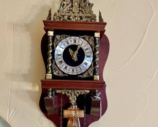 Zaanse Warmink Dutch Wall Clock Antique 8 Day!