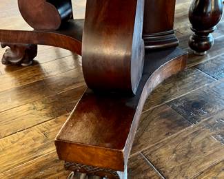 Empire style antique large dining table.