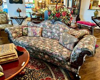 Nice floral sofa.