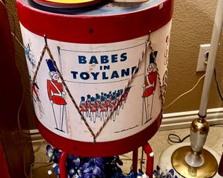 Walt Disney Babes in Toyland drum record player.  Notice the boot!