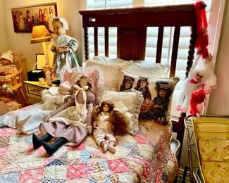 Like the antique oak Barley twist twin bed.