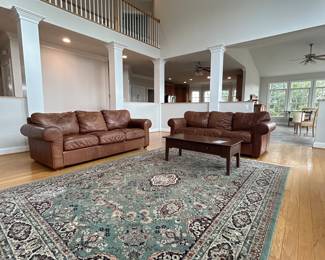 leather sofa and loveseat