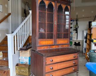 Walnut secretary desk