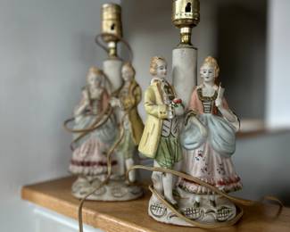 Vintage porcelain lamps