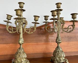 Brass ornate Candle Sticks