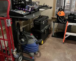 The electric drafting table is under there somewhere