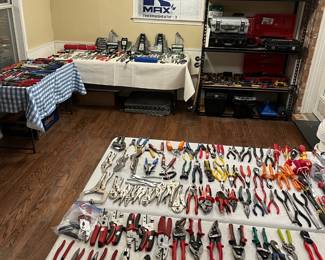 Lots of electrician's tools