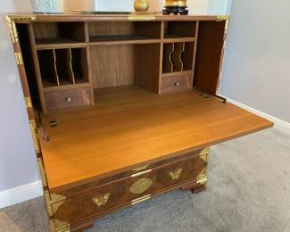 Brass Detail Pull Down Desk