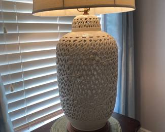 Large White Porcelain Lamp