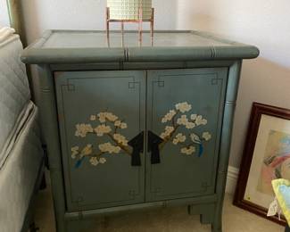 Painted Blue Nightstand Side Table