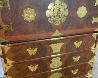 Brass Detail Pull Down Desk