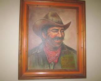 ORIGINAL COW BOY MID CENTURY AMERICAN FOLK ART