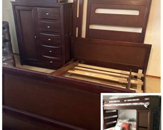 Bunk Bed ~ Twin over Full Bed. Full Chest of Drawers. Full bed can pull away independently.