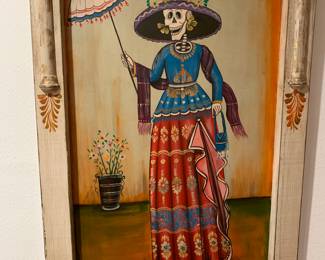 La Catrina, oil on canvas. Widely inspired by the Mexican tradition El Dia de Los Muertos (Day of the Dead).