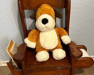 Vintage Wooden Potty Chair 