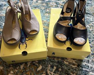 2 pair, new in box, Fly London sandals, size 37