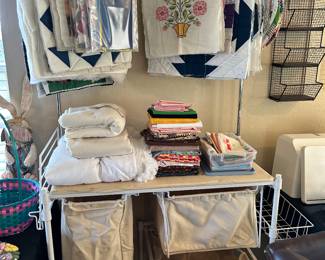 Unfinished quilting pieces that need some love and care.