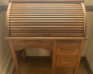 Solid Wood Roll Top Desk