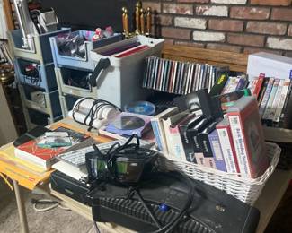Electronics, VHS Tapes, CD's