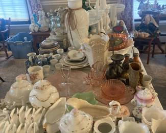 Vintage Milk Glass, China and Porcelains