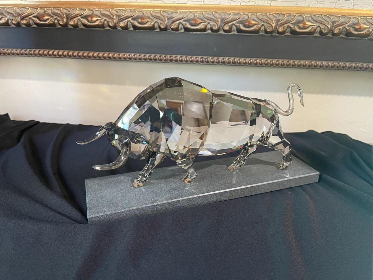 Swarovski crystal bull