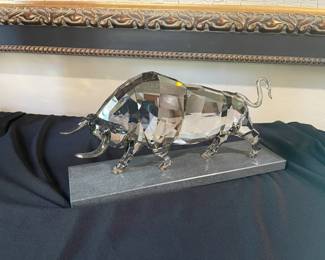 Swarovski crystal bull