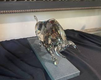 Swarovski crystal bull