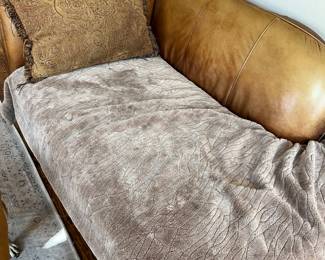 Leather 'fainting couch' that matches sofa and love seat