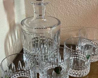 Waterford crystal double old fashioned and decanter