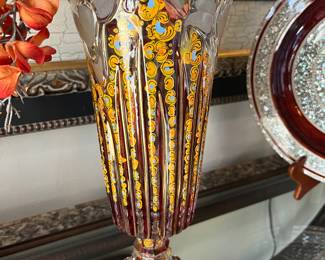 Hand painted flower vase