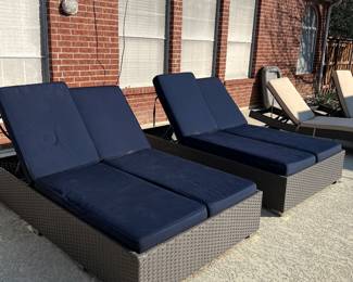 Double chase lounges with Sunbrella cushions!
