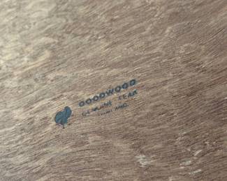 Wedgwood Tea Set and Vintage Mid-Century Teak Serving Tray by Goodwood.