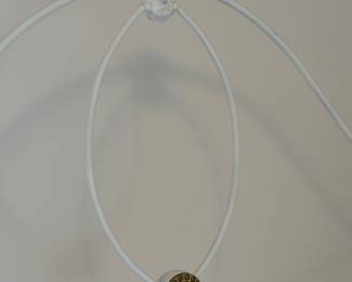 Vintage White Wrought Iron Full Size Bed 